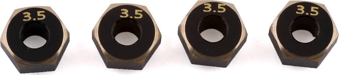 Samix SCX24 Brass Hex Adapter (4) (3mm) (0.5g)