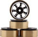 Samix SCX24 Aluminum & Brass 1.0" Beadlock Wheel Set (Black) (4) (20g)