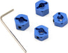 ST Racing Concepts 12mm Aluminum "Lock Pin Style" Wheel Hex Set (Blue) (4)