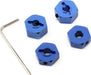 ST Racing Concepts 14mm Aluminum Wheel Hex (Blue) (4)