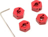 ST Racing Concepts 14mm Aluminum Wheel Hex (Red) (4)
