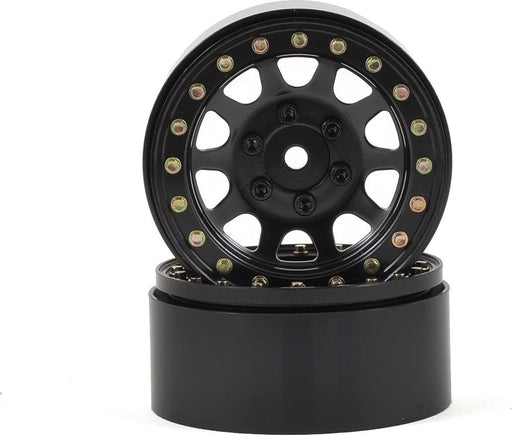 SSD RC D Hole 1.9" Steel Beadlock Crawler Wheels (Black) (2)