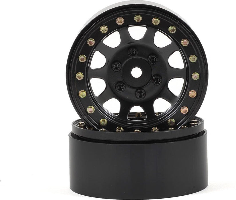 SSD RC D Hole 1.9" Steel Beadlock Crawler Wheels (Black) (2)