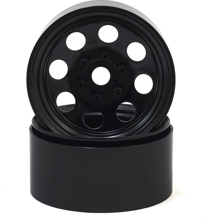 SSD RC 8 Hole 1.9"" Steel Beadlock Wheels (Black)