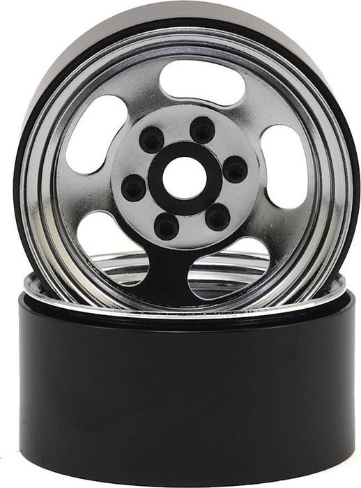 SSD RC Slot 1.9"" Steel Beadlock Wheels (Chrome)