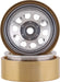 SSD RC SCX24 1.0” Aluminum / Brass D Hole Beadlock Wheels (Silver) (2) (24g)