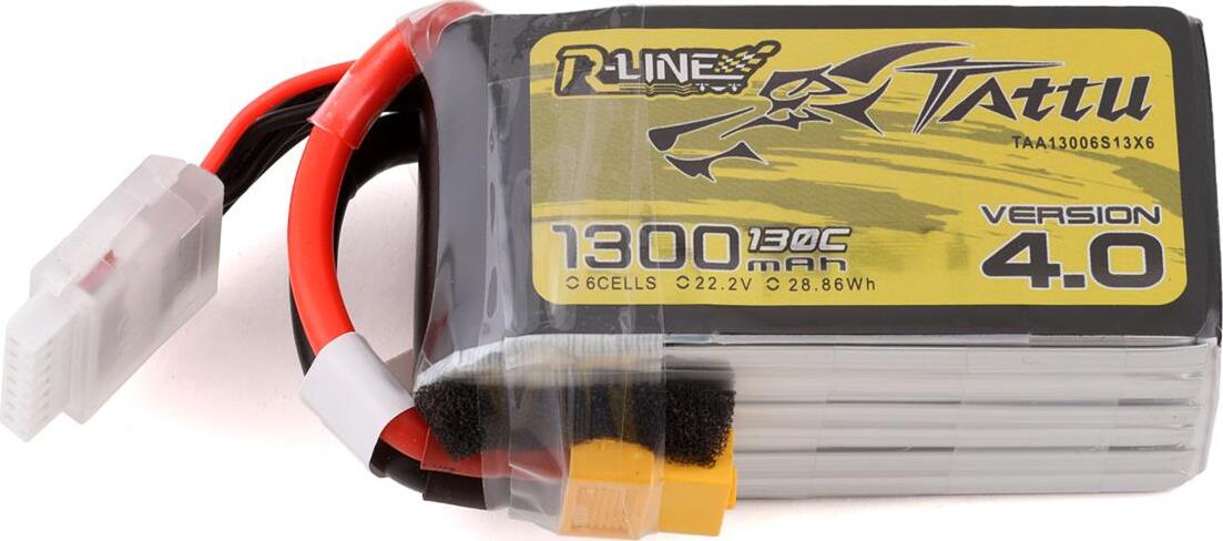 Tattu "R-Line 4.0" 6s LiPo Battery Pack 130C (22.2V/1300mAh)