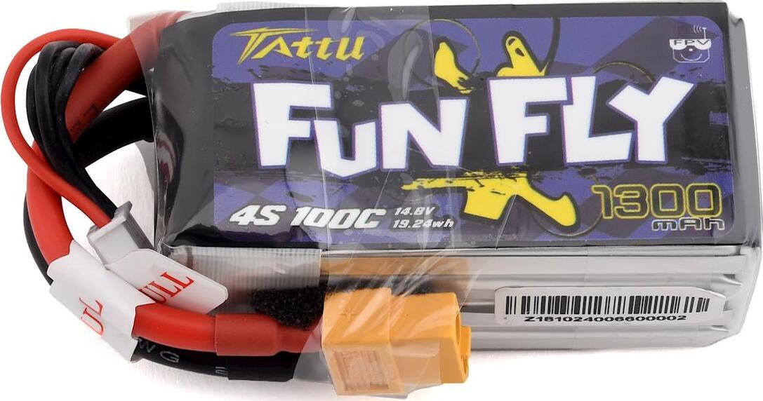 Tattu FunFly 4S LiPo Battery 100C (14.8V/1300mAh) (JST-XH)
