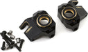Treal Hobby Axial SCX10 III CNC Brass Front Steering Knuckles (Black) (2) (66g)