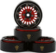 Treal Hobby Type C 1.0" Brass Beadlock Crawler Wheels (Red) (4) (27.3g)