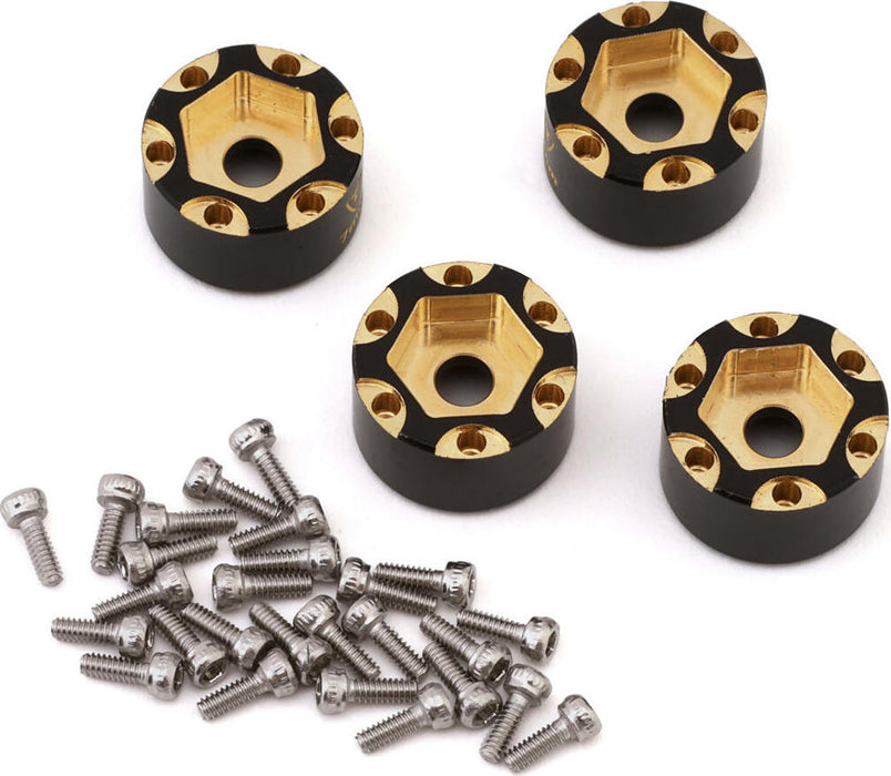 Treal Hobby Axial SCX24 1.0" Brass Beadlock Wheel Hub Spacers (4) (9mm) (4.4g)