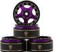Treal Hobby Type B 1.0" 5-Spoke Beadlock Wheels (Black/Purple) (4) (22.4g)