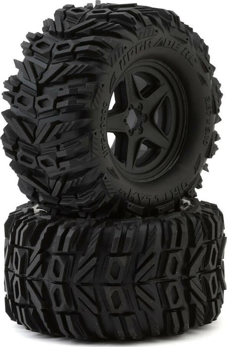 UpGrade RC Dirt Claw 2.8" Pre-Mounted All-Terrain Tires with 5-Star Wheels (2)