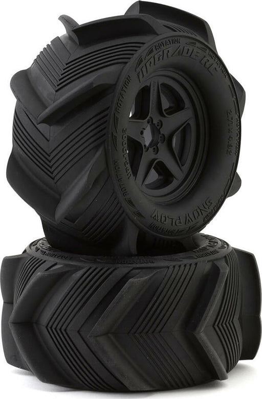 UpGrade RC Snow Plow 2.8" Pre-Mounted Sand/Snow Tires with 5-Star Wheels (2)