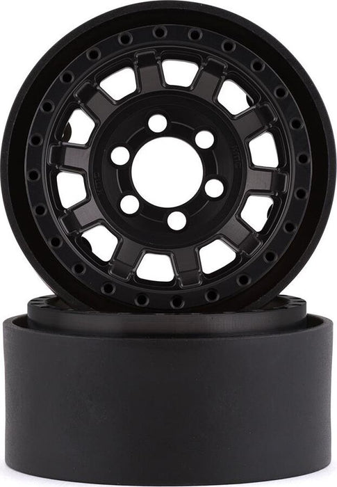 Vanquish Products KMC KM236 Tank 1.9" Beadlock Crawler Wheels (Black) (2)