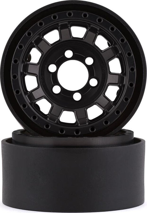 Vanquish Products KMC KM236 Tank 1.9" Beadlock Crawler Wheels (Black) (2)