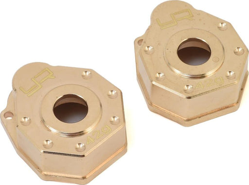 Yeah Racing Traxxas TRX-4 Brass Portal Cover Set (2) (42g)