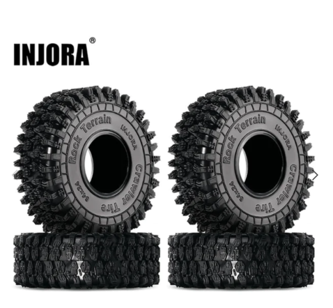 INJORA 1.0" 64*24mm S5 Super Soft Sticky Rock Crawling Tires(4)