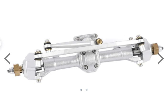 Billet Machined Alloy Complete Front Axle for Axial 1/24 SCX24 Rock Crawler