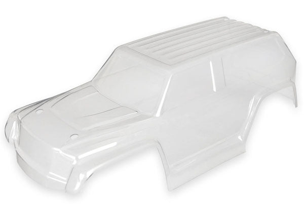 Body, LaTrax® 1/18 Teton, (clear, requires painting)/ decal sheet