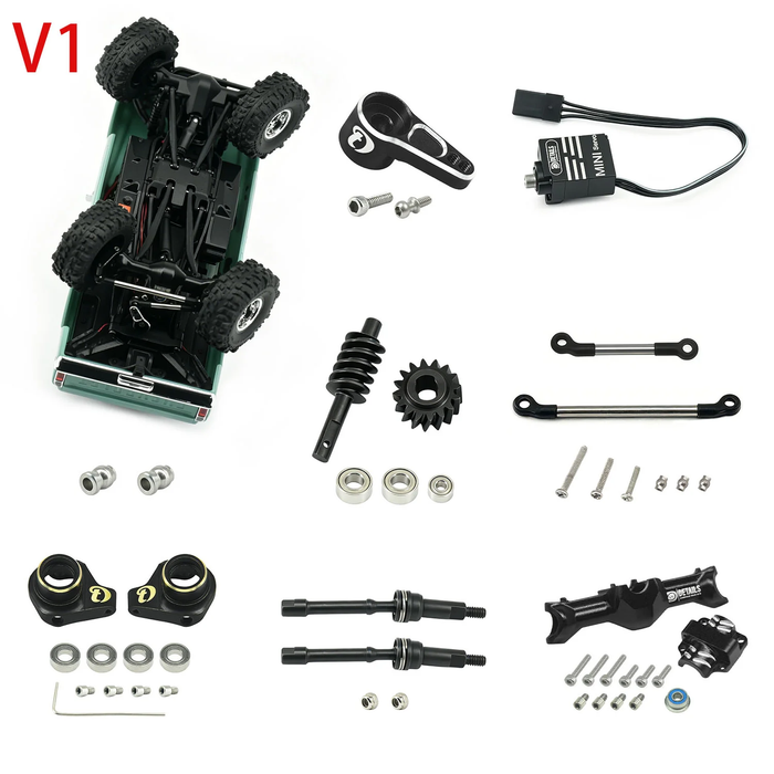 SCX30 Aluminum 4-Wheel Steer (Upgrade Front & Rear Axle)