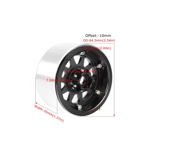 Offset -10mm Aluminum 2.2" Wheels ( Copper)