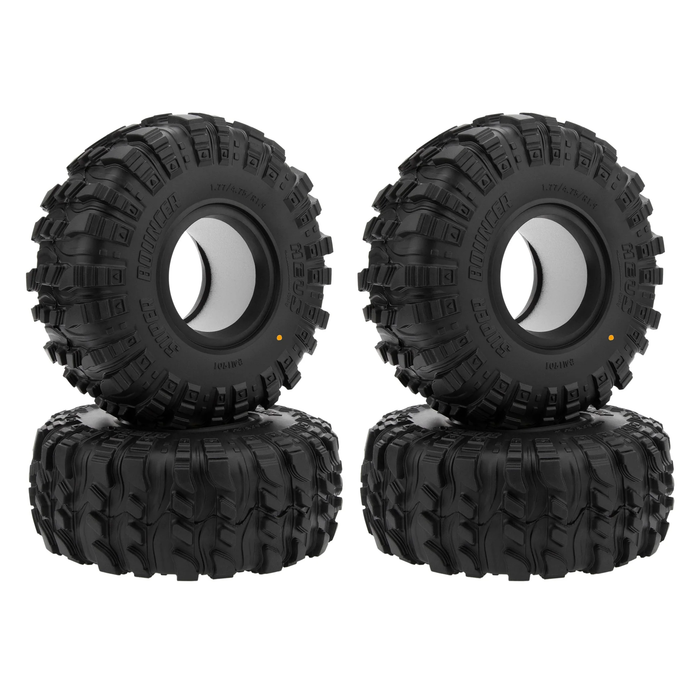 Racing 1.9 Inch MS6 Super Soft & Sticky Rubber Tires for 1/10 SCX10 Capra 1.9 UTB TRX4 Redcat Gen8