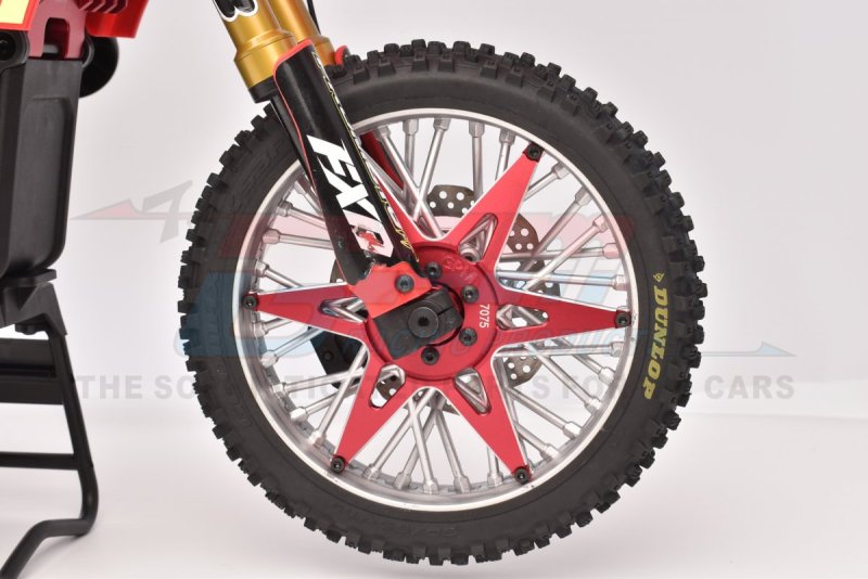 PROMOTO-MX MOTORCYCLE Aluminum 7075 Front Wheel Pattern Buckle - (RED) LOS46002