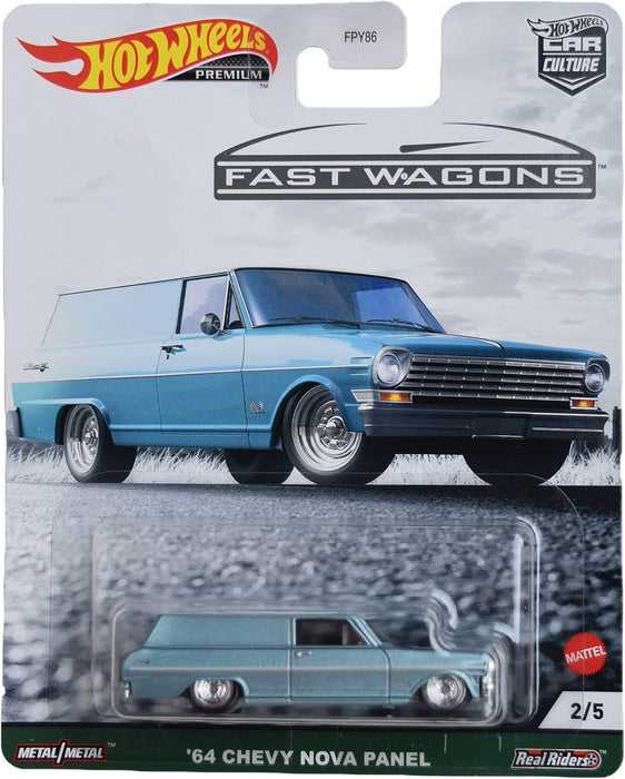 Hot Wheels '64 Chevy Nova Panel - Fast Wagons 2/5 - Blue
