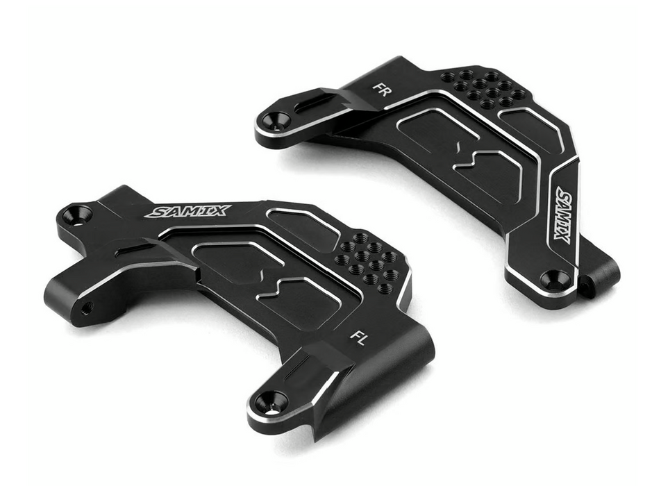Samix SCX-6 Aluminum Front Shock Plate w/Panhard Mount (Black)