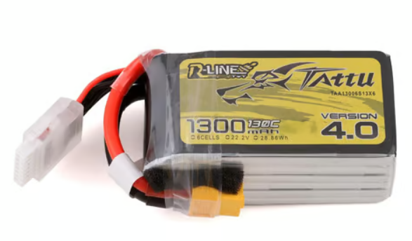 Tattu "R-Line 4.0" 6s LiPo Battery Pack 130C (22.2V/1300mAh) w/XT60 Connector