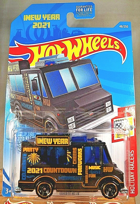 2021 Hot Wheels #48 Holiday Racers-2021 New Years 3/5 QUICK BITE Black w/BlkMC5s