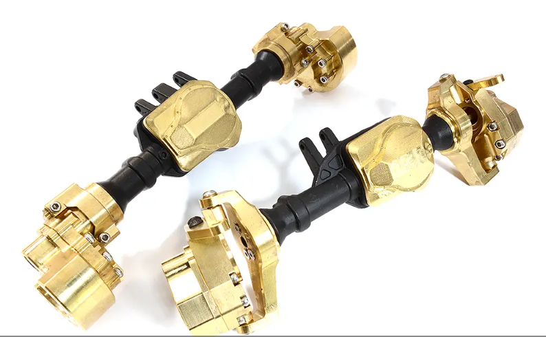 Front & Rear Brass+Alloy Housing Conversion Kit 1000g Total for Traxxas TRX-4