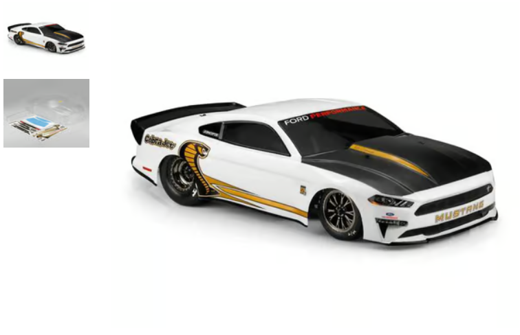 JConcepts 2018 Ford Mustang Cobra Jet Street Eliminator Drag Racing Body (Clear)