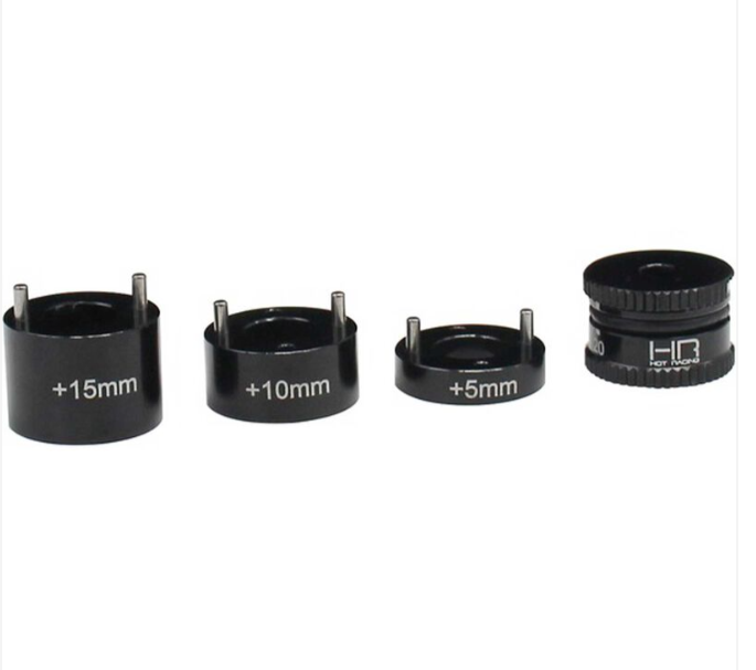 Aluminum Ride Height Gauge, 14-20mm plus 5, 10, & 15mm: 1/8, 1/10 Vehicles