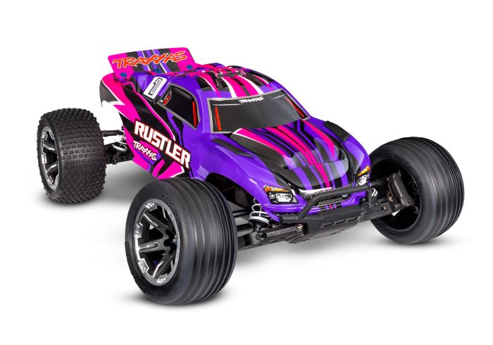 Rustler 2WD HD w/USB-C Pink