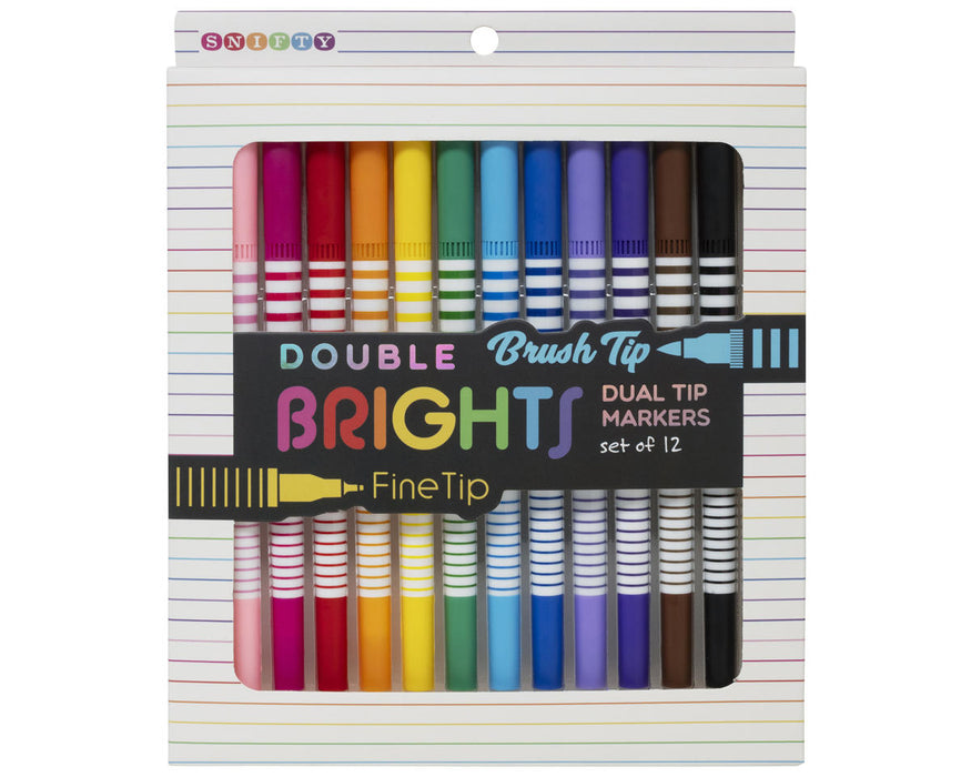 Snifty Pen Double Brights Dual-Tip Marker Set (12)