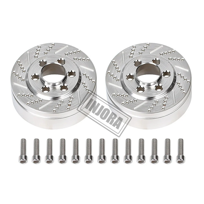 2PCS Silver Anodized Brass Brake Disc Weights  1.9" Wheels
