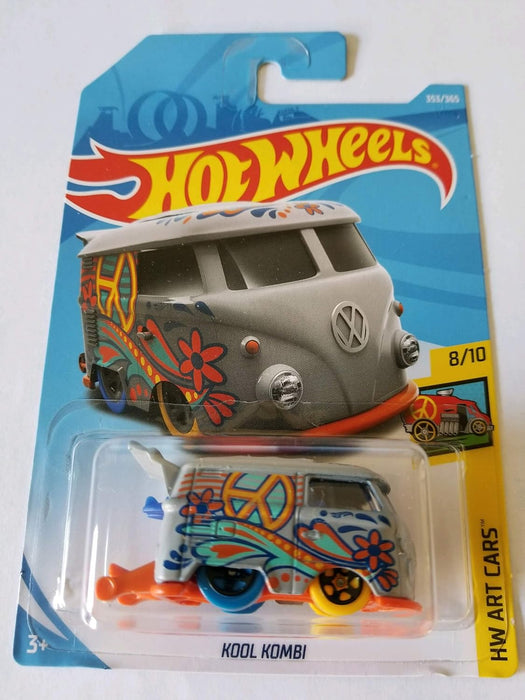 Hot Wheels 2018 Hw Art Cars 8/10 - Kool Kombi (Gray)