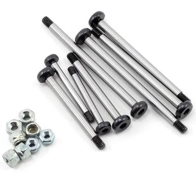 ST Racing Concepts Traxxas Slash Polished Steel Hinge Pin w/Lock Nuts (Silver)