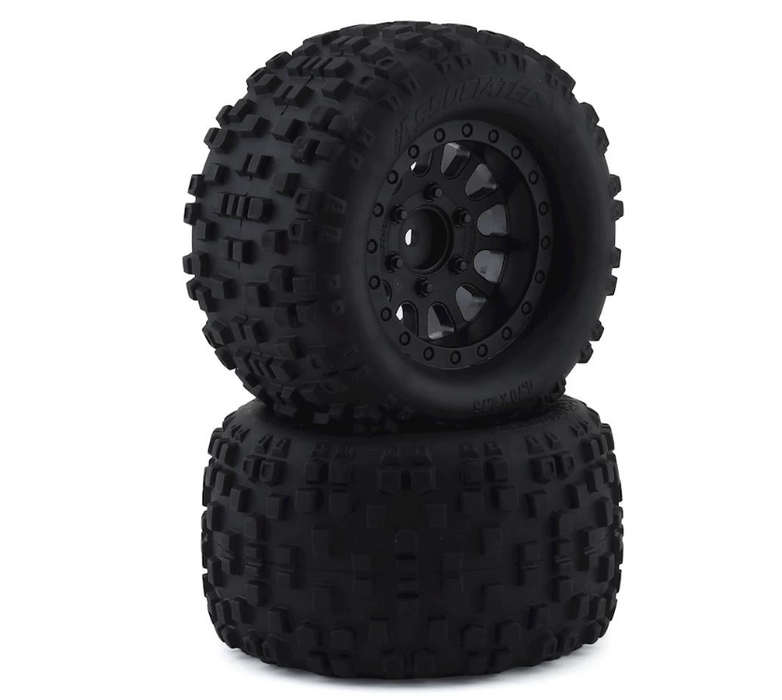 Rival MT10 Tires and Method Wheels, mounted, hex, black