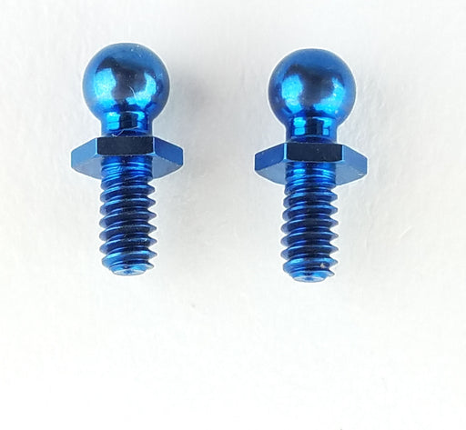 4-40 Short Hex Ball Stud Blue Titanium (2)
