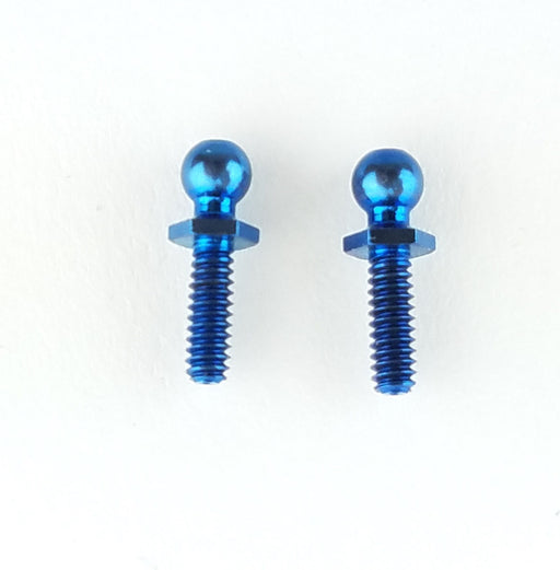 4-40 Long Hex Ball Stud Blue Titanium (2)