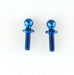 4-40 Long Hex Ball Stud Blue Titanium (2)