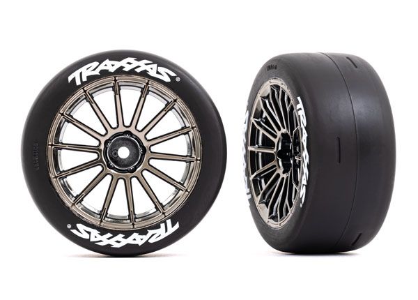2.0" Black Rear Wheels & Response Tires (2)
