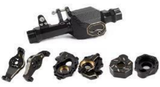 Heavy Duty Front & Rear TRX4 Brass Weights Portal Axle Housing with Portals (8242)