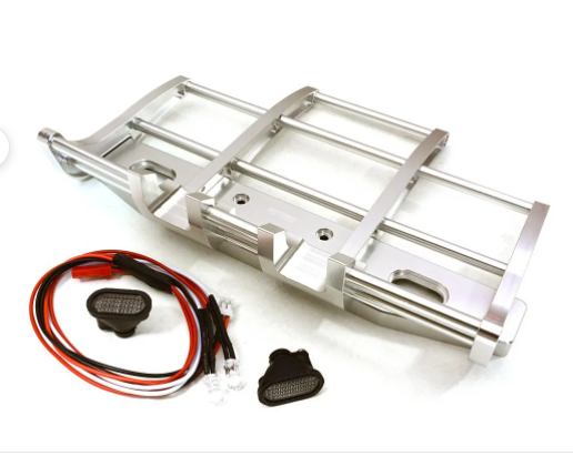 CNC Alloy Front Bumper w/ LED for Tamiya 1/14 King Hauler & Globe Liner