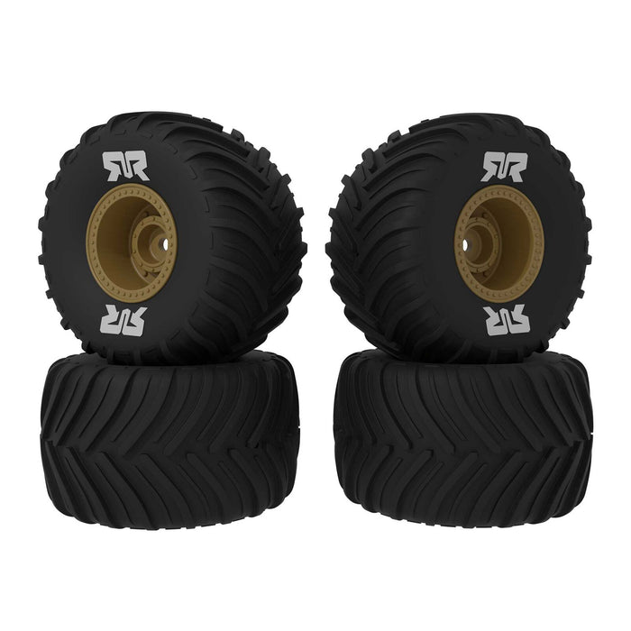 ARRMA dBoots Chevron MT Tire Set Glued, Bronze (2 Pairs): GROM