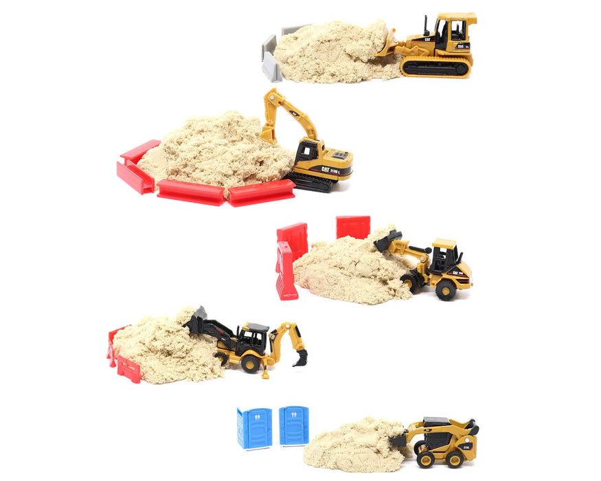 Diecast Masters CAT Mini Play Set Assortment w/Kinetic Motion Sand single