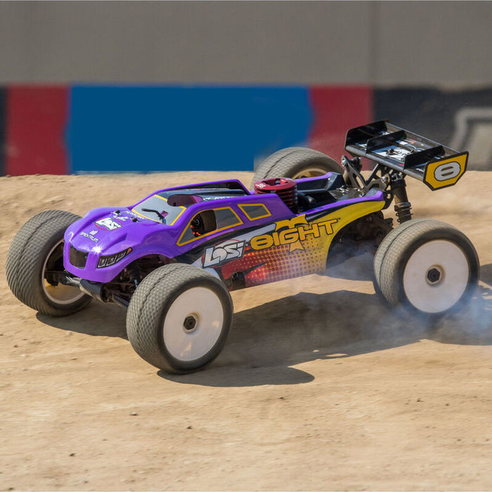 1/8 8IGHT-T 4WD Nitro Truggy RTR, Purple/Yellow
